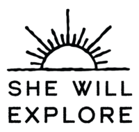 She Will Explore Logos_Black Portrait