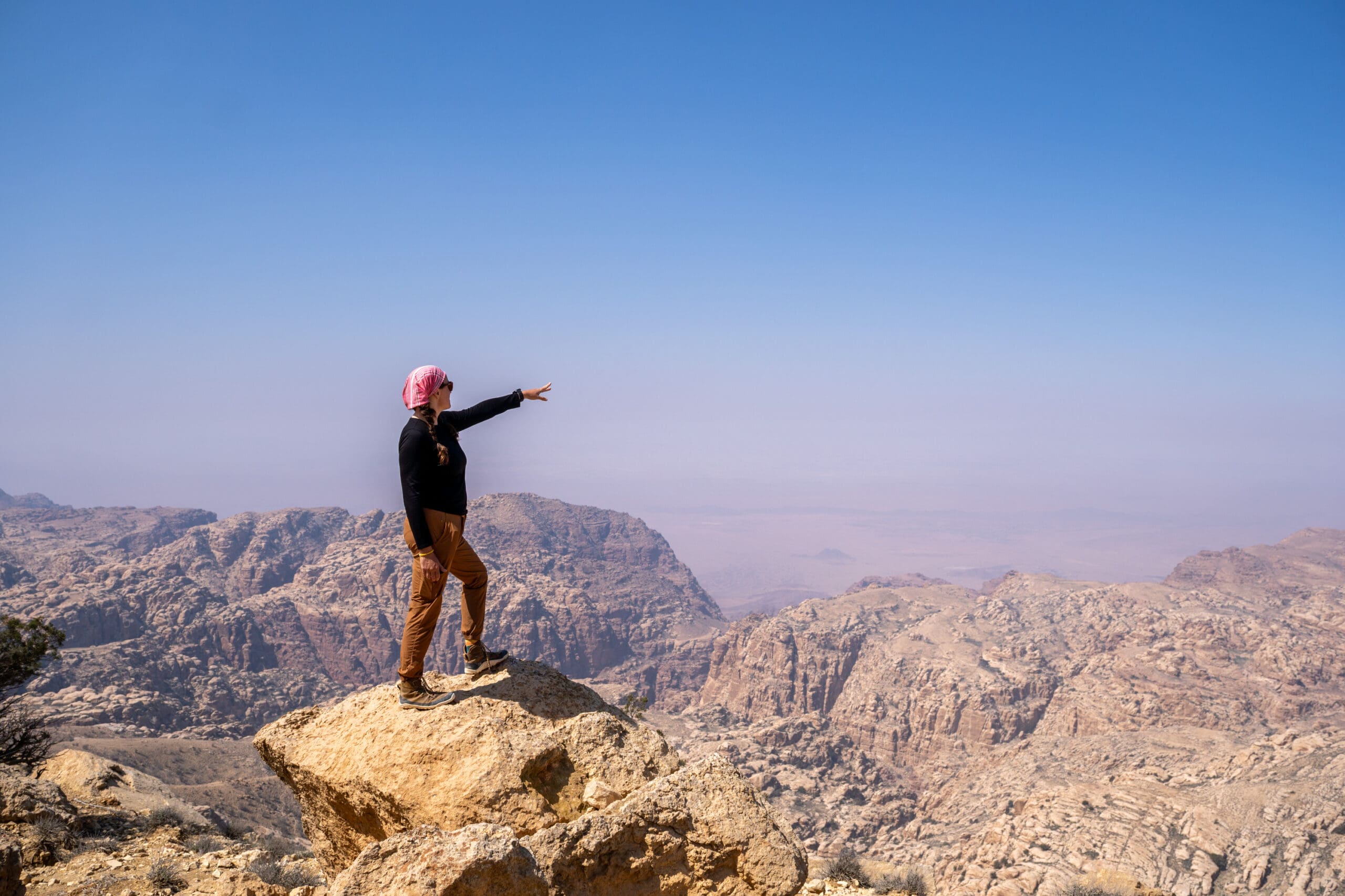 The view from day 3 hiking Dana to Petra on the Jordan Trail