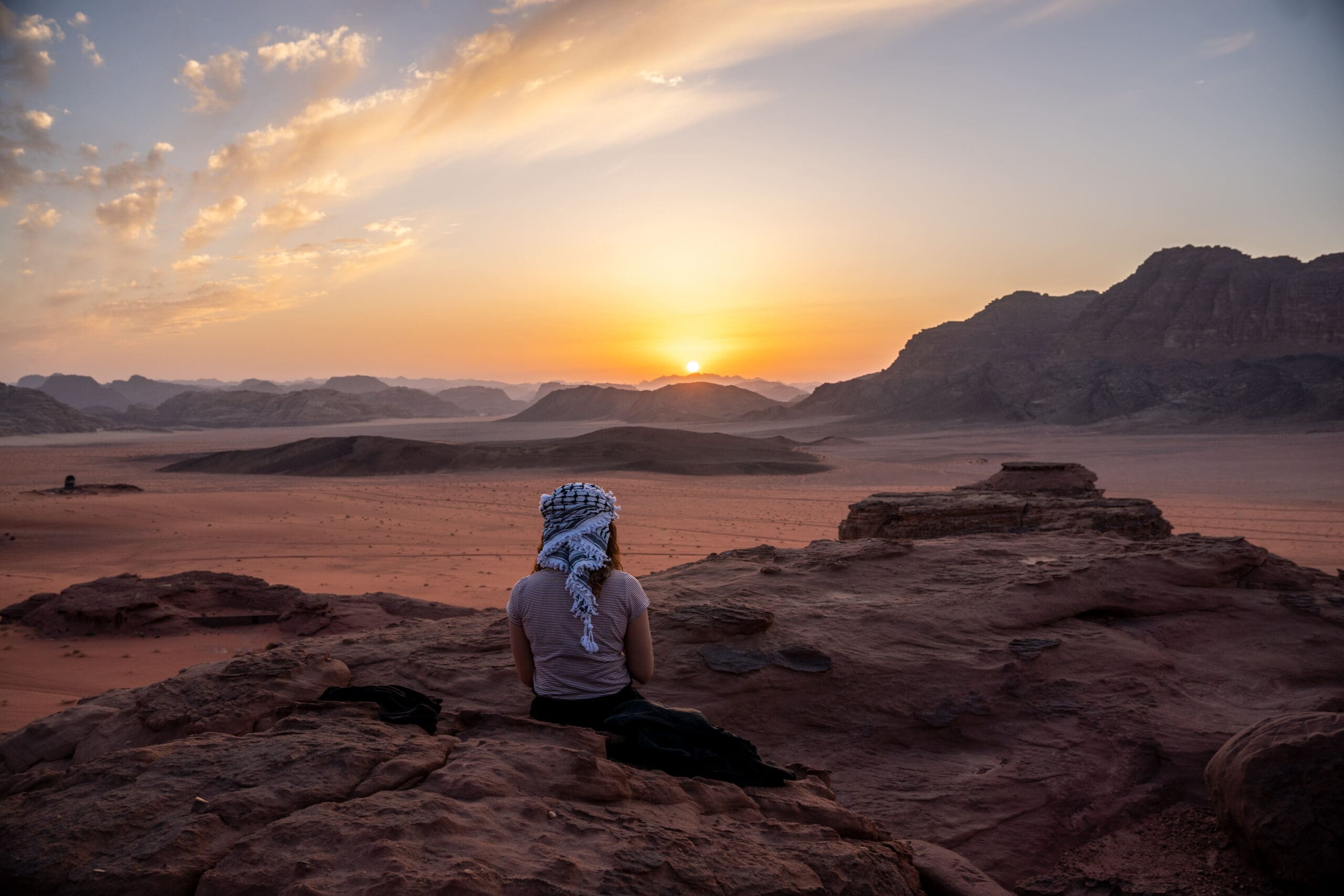 The sunset at Wadi Rum
